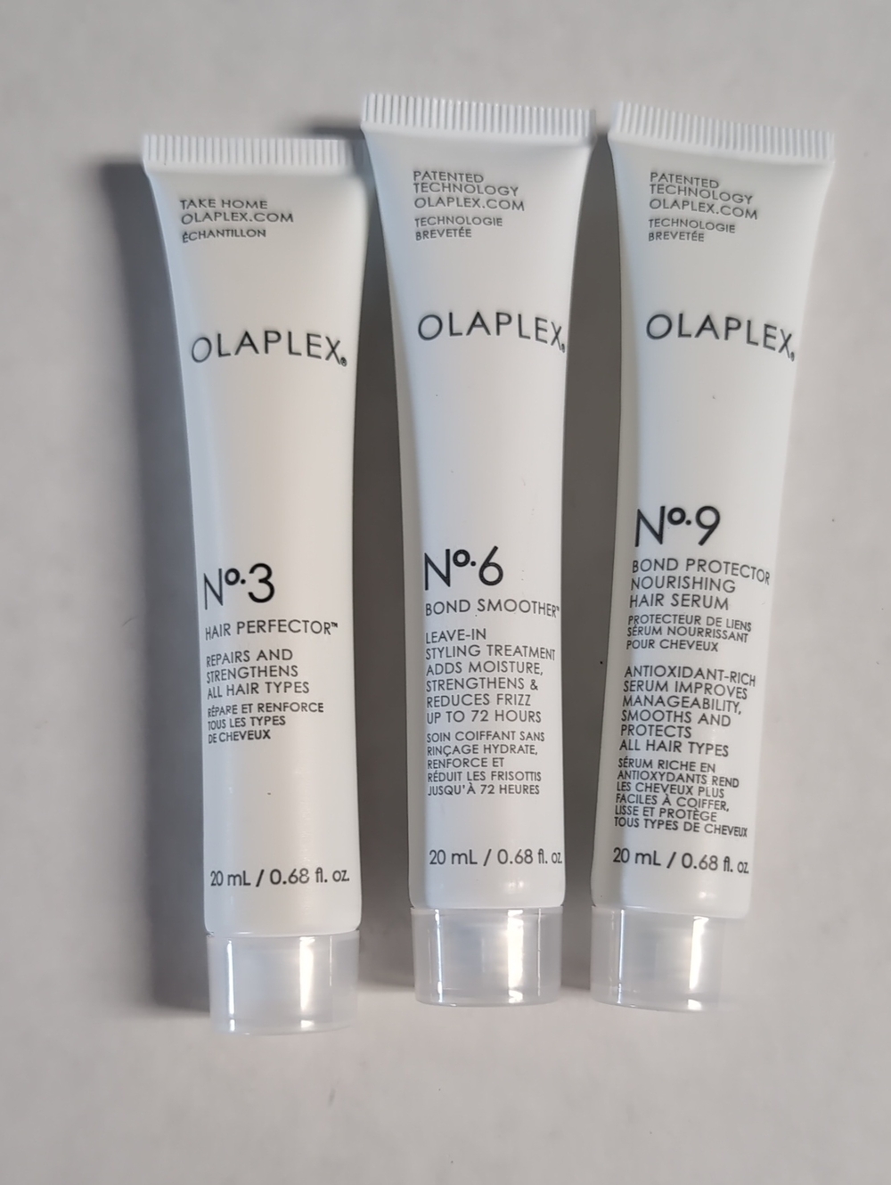 OLAPLEX No.3, No.6 & No.9 Travel Trio - White